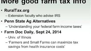 Farm Tax Basics for Beginning Farmers [upl. by Dasi]