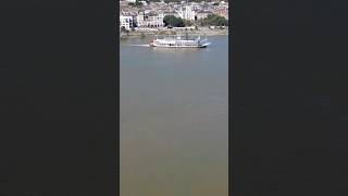 Steamboat Natchez Paddlewheeler departs for cruise on Mississippi River in New Orleans neworleans [upl. by Maher]