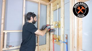 Delta Diverter Valve Install with PEX B  shorts [upl. by Nnaeiram61]