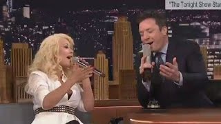 Christina Aguilera owns these impressions on Fallon [upl. by Oigufer]