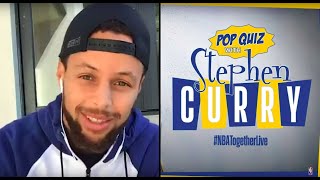 Stephen Curry Hosts NBA Trivia NBATogetherLive [upl. by Atisor]