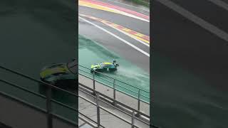 Big Crash 24h Spa 2024 Testday Aston Martin Comtoyou crash spa 24hours 24h gt3 rain [upl. by Howarth]