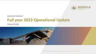 BUSHVELD MINERALS LIMITED  Investor presentation [upl. by Ondrej128]