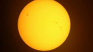 Soleil  Bresser Messier 1021000  oc 28mm  Zoom 21 x Smartphone 4 oct 24  Vidéo non traitée 3 [upl. by Lilith62]