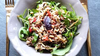 Recette  Salade de riz sauvage à litalienne [upl. by Anaehr]