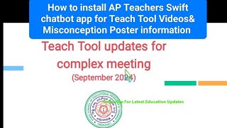 How to install AP Teachers Chat botTeach tool VideosMisconception Posters School Complex Meeting [upl. by Analad]