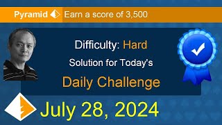 Microsoft Solitaire Collection Pyramid  Hard  July 28 2024 [upl. by Chaille]