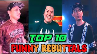 TOP 10 FUNNY REBUTTALS IN FLIPTOP😂😂 [upl. by Nniuqal]