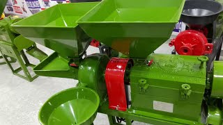 rice mill machine combine 6w 300 model motor 4 HP single face [upl. by Rebekkah]