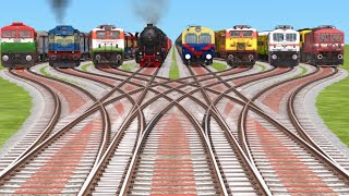 8️⃣ TRAINS CROSSING AT CORVED🦋 BRANCHED RAILROAD TRICKS RISKY RAILROAD TRICKS train Sim world4 [upl. by Christianna]