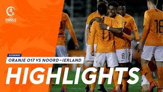 Highlights Oranje onder 17  NoordIerland 20032019 EK 2019kwalificatie [upl. by Kinsman919]