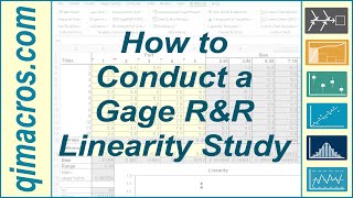 Conduct a Gage RampR Linearity Study in Excel [upl. by Stoll692]