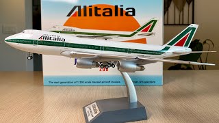 UNBOXING and REVIEW INFLIGHT 200 Alitalia Boeing 747200 Reg IDEMN  IF742AZ0920 [upl. by Elke482]