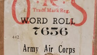 Army Air Corps  March  QRS Word Roll 7656 [upl. by Euqinor409]