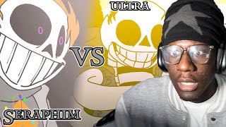 WHO IS ULTRA SANS  Undertale Seraphim Vs Ultra Sans REACTION [upl. by Morentz]