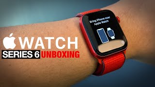 Apple Watch Series 6 PRODUCTRED 44mm Unboxing amp First Impressions [upl. by Nawuq]