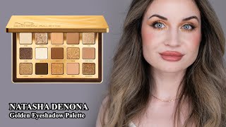 NATASHA DENONA  Golden Eyeshadow Palette  Makeup Review  My Long Lasting Makeup Routine [upl. by Sesmar48]