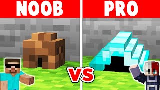 Minecraft NOOB vs PRO SAFEST TINY HOUSE BUILD CHALLENGE With ProBoiz95 [upl. by Yenffad405]