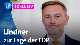 FDPChef Lindner im tagesthemenInterview [upl. by Cirle]