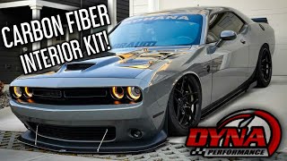 DynaPerformance Carbon Fiber interior install amp Review on a 2015 Dodge Challenger More MODS [upl. by Kitarp]