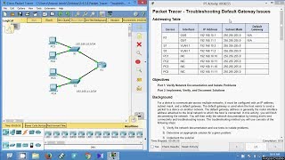 6434 Packet Tracer  Troubleshooting Default Gateway Issues [upl. by Ross589]