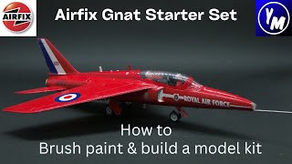 Airfix gnat starter set how to build and brush paint a GREAT FIRST MODEL KIT [upl. by Annalee234]