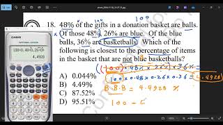 SAT  EST Percent Of Basketball Problem [upl. by Procora406]