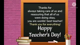 Teachers Day  Heart touching wishes for teachers bestteachersdaywishes [upl. by Suirred439]