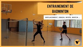 ENTRAINEMENT DE BADMINTON [upl. by Aihsenrad]