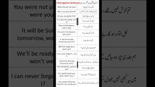 Interrogative sentences in English [upl. by Swirsky]