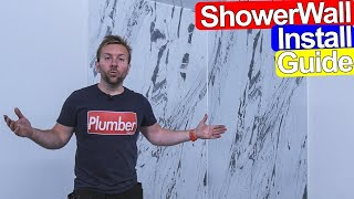 HOW TO FIT SHOWER WALL BOARD INSTALL GUIDE  Tile Alternative [upl. by Yemar707]