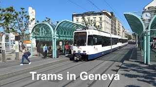 Trams in Geneva Switzerland [upl. by Guenna]