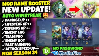 NEW UPDATE NEW MOD APK RANK BOOSTER AUTO WINSTREAK MOBILE LEGENDS TERBARU ANTI BANNED [upl. by Annaiviv]