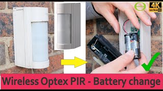 How to replace the batteries in the wireless Optex VXI Infinity PIR sensor [upl. by Aivonas399]