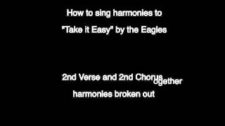 How to sing quotTake it easyquot harmonies by the Eagles [upl. by Sew285]