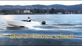 Elektroboot Cosmo600 Testfahrt am Wörthersee [upl. by Elatan875]