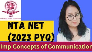 NET Exam Paper 1 PYQ 2023  Communication concepts [upl. by Tammara]