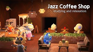 Animal Crossing ASMR 🎧 Jazz Coffee Shop ambience ☕ studying and relaxation [upl. by Uria]