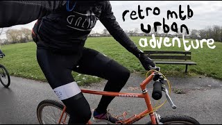 87 Saracen meets adventure bikes Retro MTB shakedown on urban trails [upl. by Novel133]