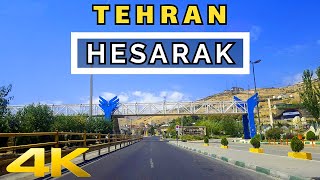 4K DRIVING IN TEHRAN  Hesarak Town  تهران شهرک حصارک پونک [upl. by Wade]