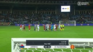 Isnik Alimi Goal Armenia vs North Macedonia 02 All Goals and Extended Highlights [upl. by Einnalem]