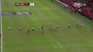 Akapusi Qera wastes massive overlap vs Wales 2014 [upl. by Auqinehs]