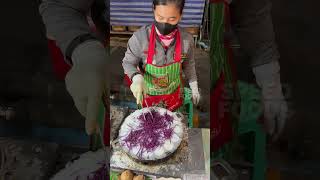 Famous snack Kanom krok potato topping in Minburi  thai street food [upl. by Ennovyhc]