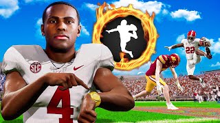 Alabama is 1 TEAM in College Football 25 Jalen Milroe is so FAST [upl. by Sinnod]