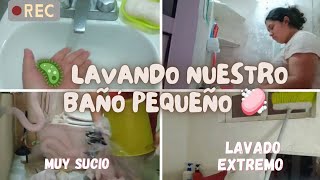 🦠✨ LIMPIANDO NUESTRO BAÑO PEQUEÑO ✅ A PROFUNDIDAD 😱 CON MUCHA HUMEDAD Y MOHO [upl. by Airoled943]