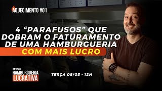 4 quotPARAFUSOSquot que DOBRAM o faturamento de uma HAMBURGUERIA com MAIS LUCRO  AQUEC 01 [upl. by Crellen]