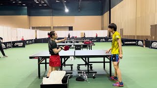 【会場練習】これは貴重！伊藤美誠 vs 戸上隼輔｜世界卓球2023南アフリカ [upl. by Erickson]