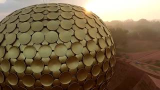 Matrimandir Auroville pondicherry  Aerial view [upl. by Stedman]