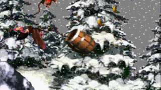 Donkey Kong Country Snow Barrel Blast with shortcut  1 minute [upl. by Nagah25]