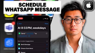 How to Schedule WhatsApp Messages on iPhone 2024 StepByStep [upl. by Frodi577]